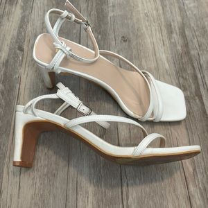 Miss Lola white strappy heel sandals